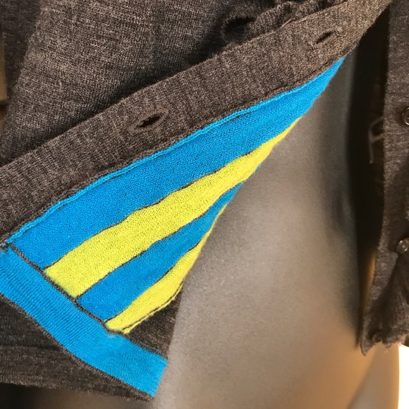 🩶 Paul Smith Black Label ruffle front wool cardigan - Picture 10 of 12